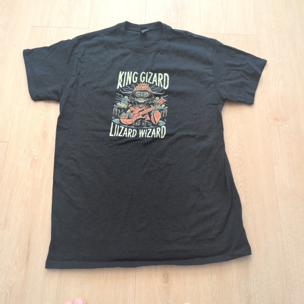 King Gizzard and the Lizard Wizard Band Graphic Tee Black Heavy Cotton Medium
